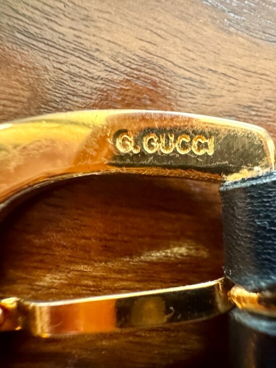 Vintage 1970s Gucci Equestrian Belt – Black Leather with Gold Horsebit main image 7